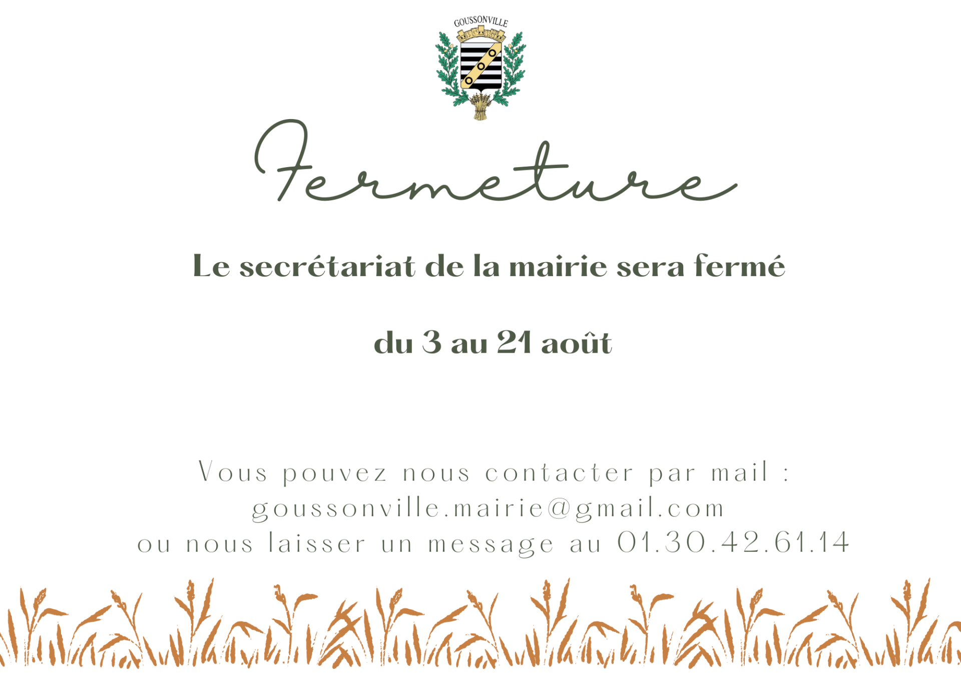 Cong&eacute;s estivaux Ao&ucirc;t 2026